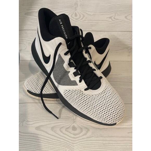 Nike Air Precision II Size 13 White and Black - Picture 1 of 9
